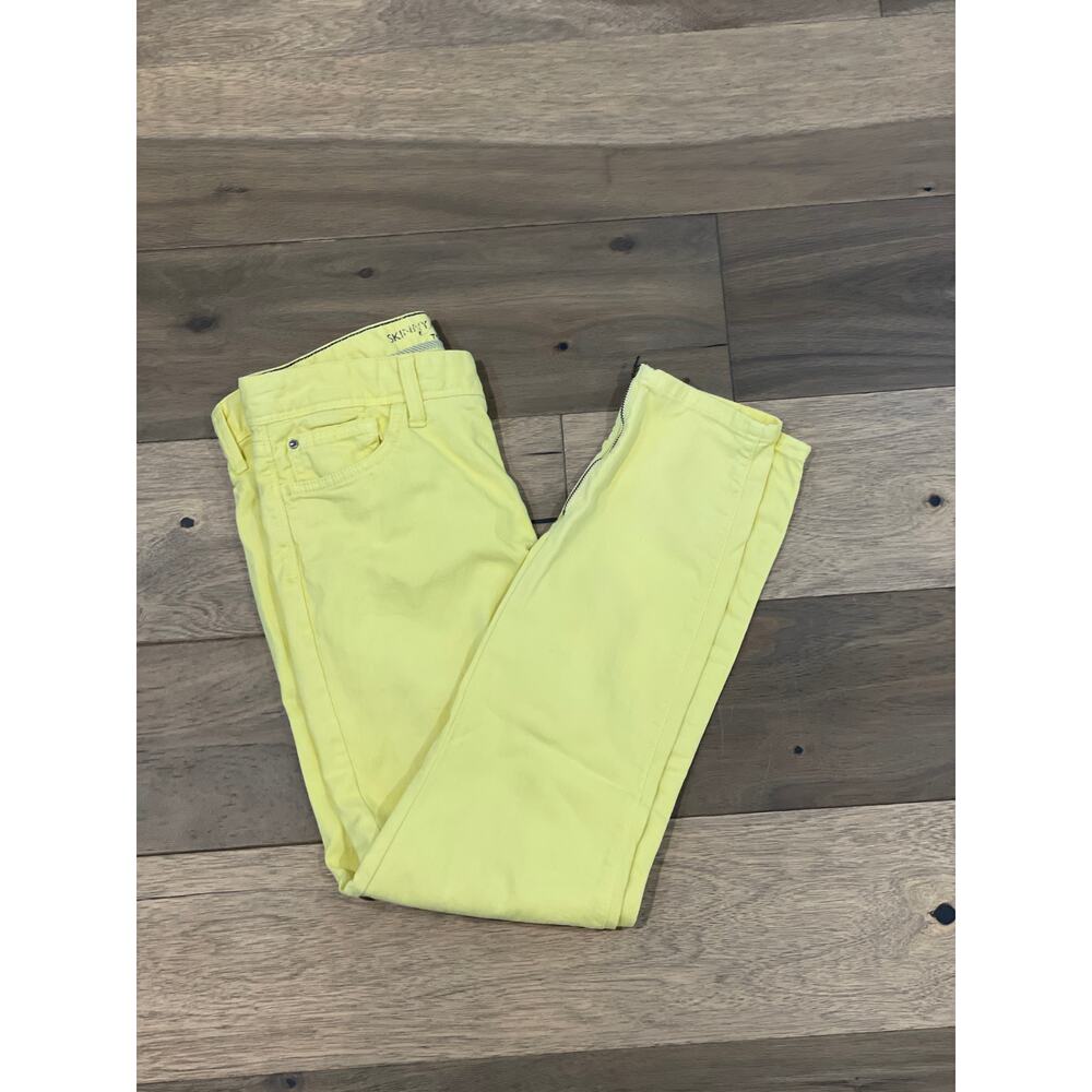 Tommy Hilfiger Ankle Crop Pants – Size 6 (Yellow, Zipper Detail)